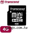 Transcend 創見 Mini SDHC 記憶卡 CLASS 4 4GB